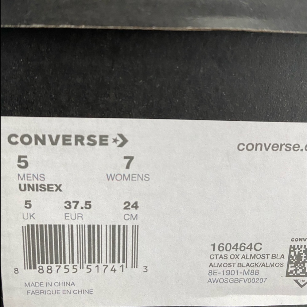 Converse Ctas Suede Low Top Almost Black Women’s - Picture 11 of 11